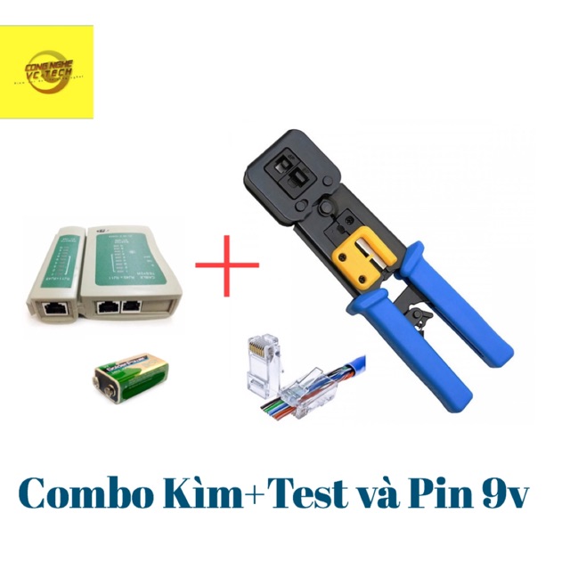 Combo (Kìm xuyên thấu+ Hộp test kèm pin 9v)