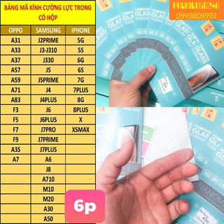 Kính cường lực mài cạnh trong suốt cho SAMSUNG,OPPO hiệu kasl