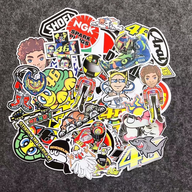 Set 40 Miếng Dán Chống Thấm Nước Trang Trí Xe Ô Tô