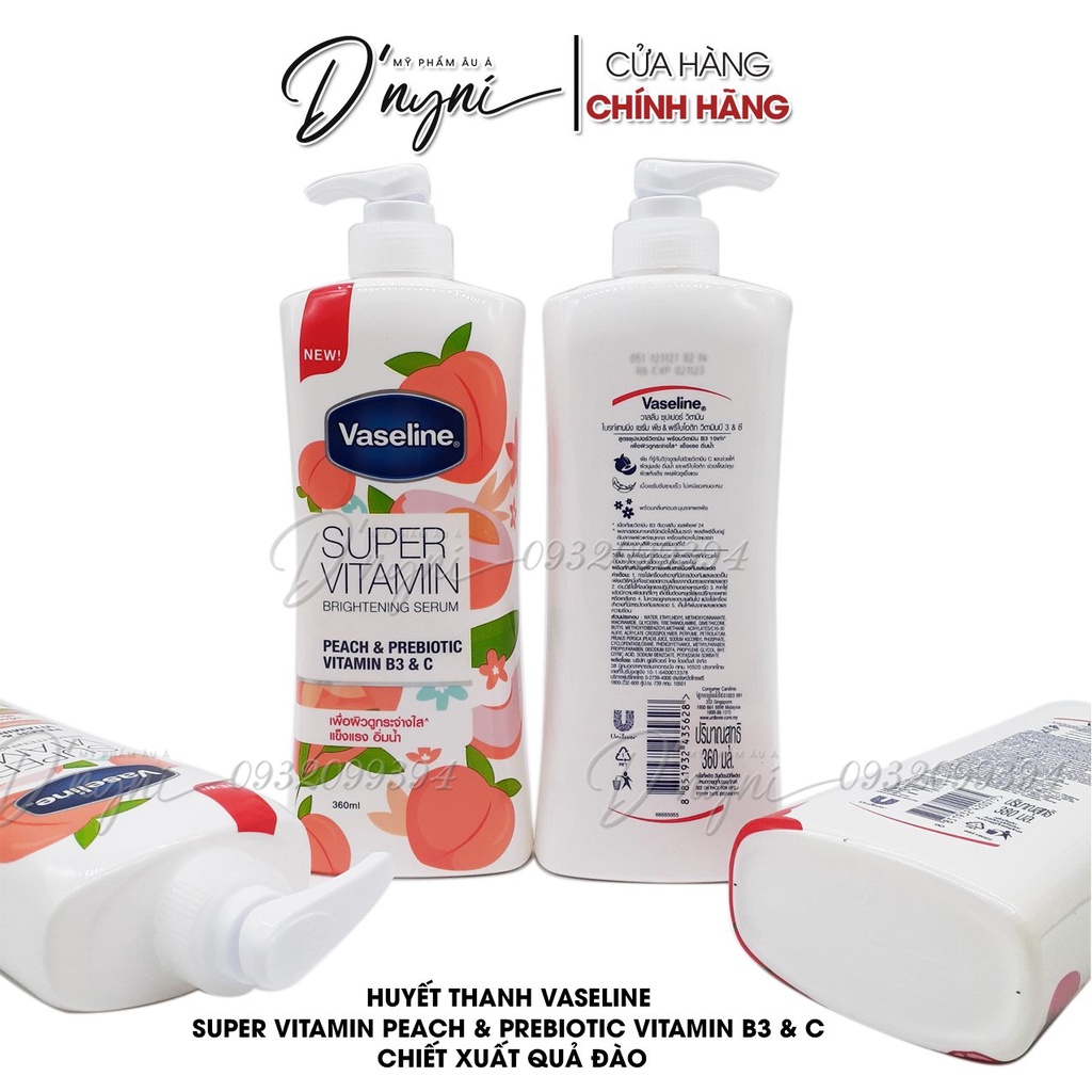 Lotion Sữa Dưỡng Thể Huyết Thanh Vaseline Super Vitamin Thái Lan 360 ml