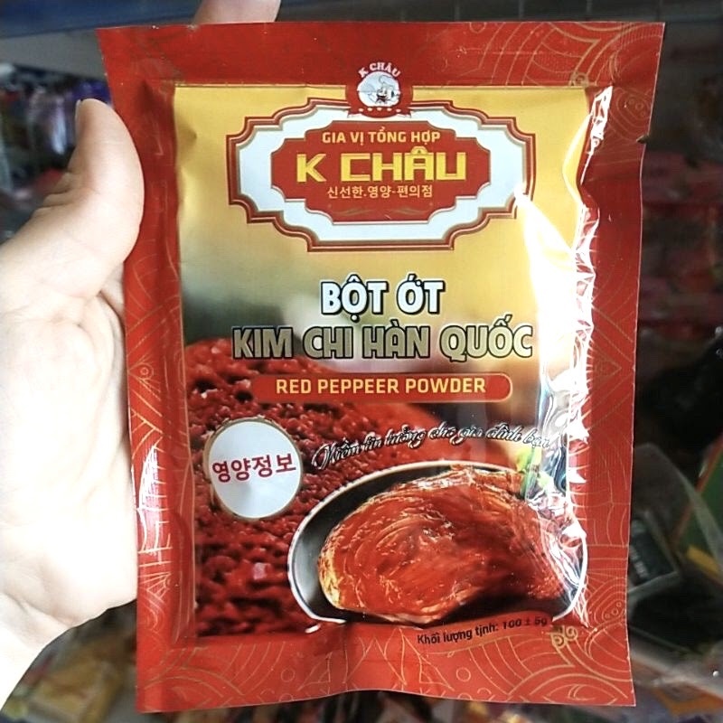 Bột Ớt Kim Chi Hàn Quốc K Châu Gói 100g