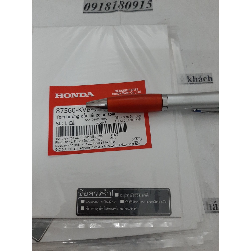 Tem hướng dẫn lái xe an toàn tem thông số thái rebel honda