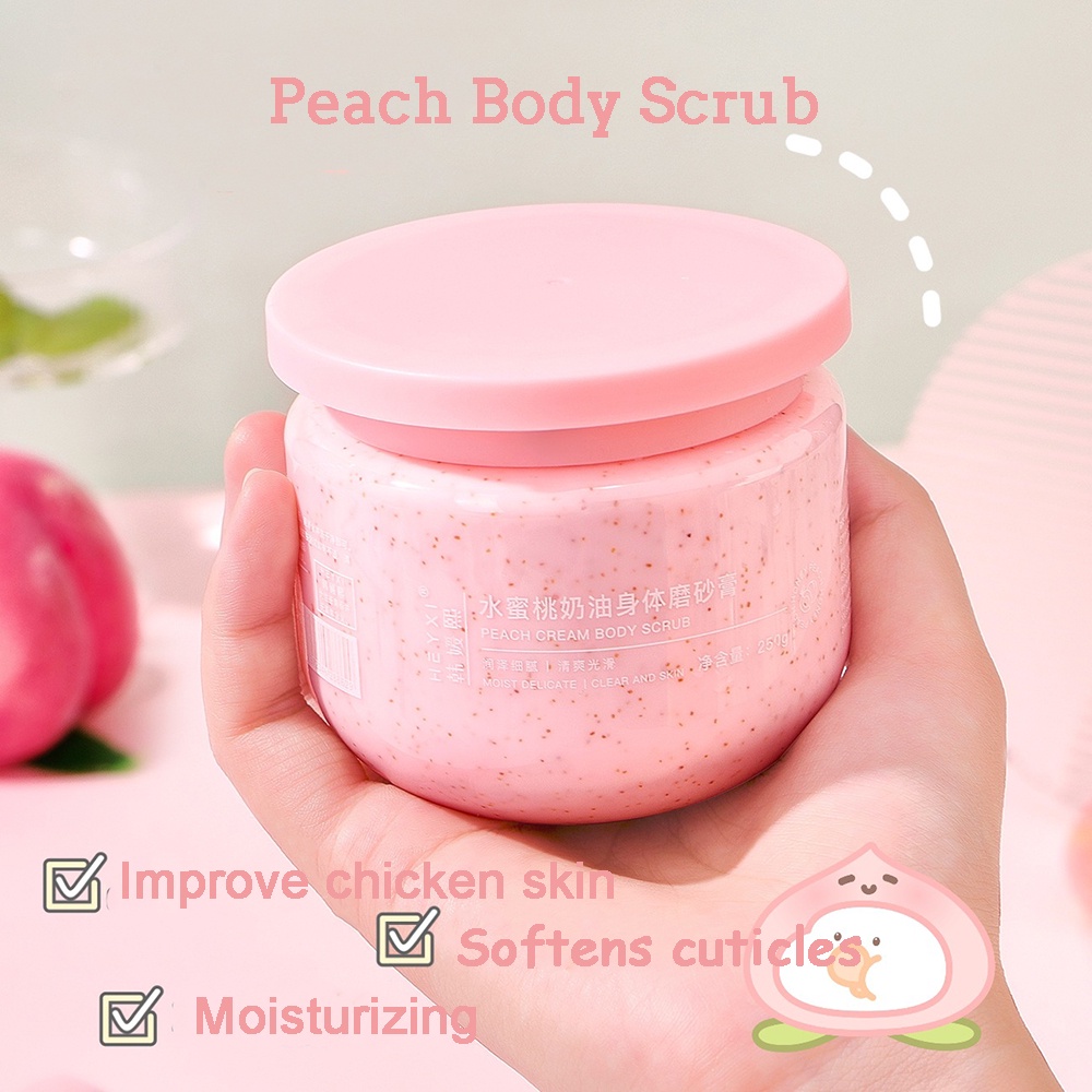 Kem Tẩy Tế Bào Chết Toàn Thân 250g Chiết Xuất Kem Đào Làm Sạch Sâu Dưỡng Ẩm Và Làm Mềm Da Hai Trong