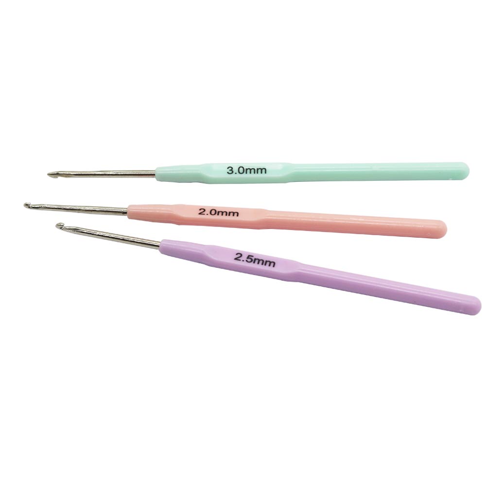 3 Kim Móc Len Nhôm Màu Sắc Macaron Kích Thước 2 / 2.5 / 3mm