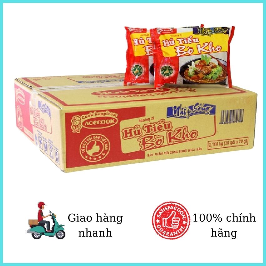 Hủ tiếu nam vang nhịp sống Acecook thùng 30 gói 70g- thương hiệu của người Việt