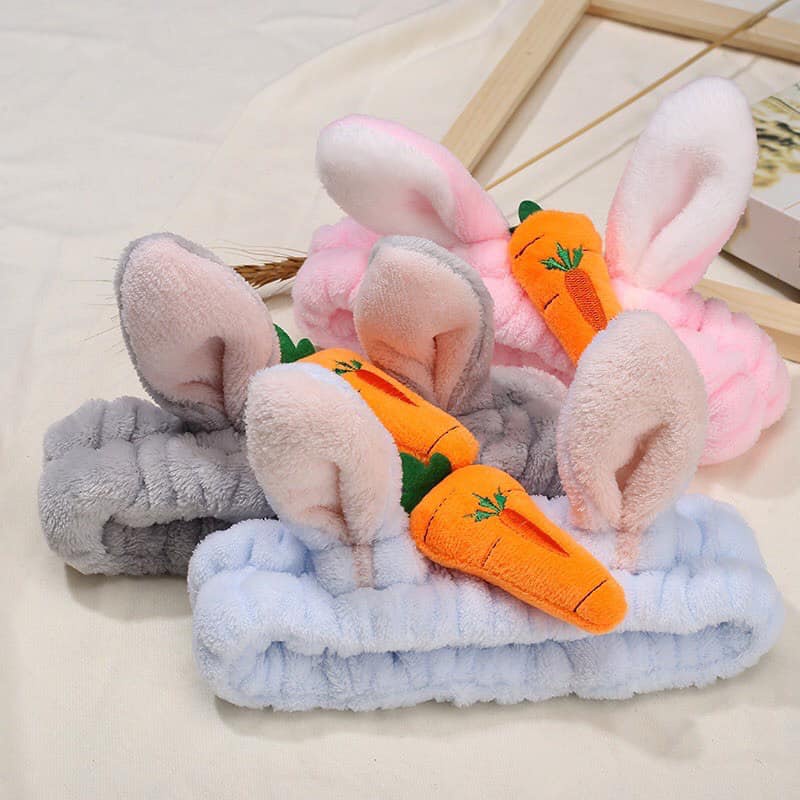 BĂNG ĐÔ RỬA MẶT, BỜM TÓC VẢI BÔNG HÌNH TAI THÚ SIÊU YÊU