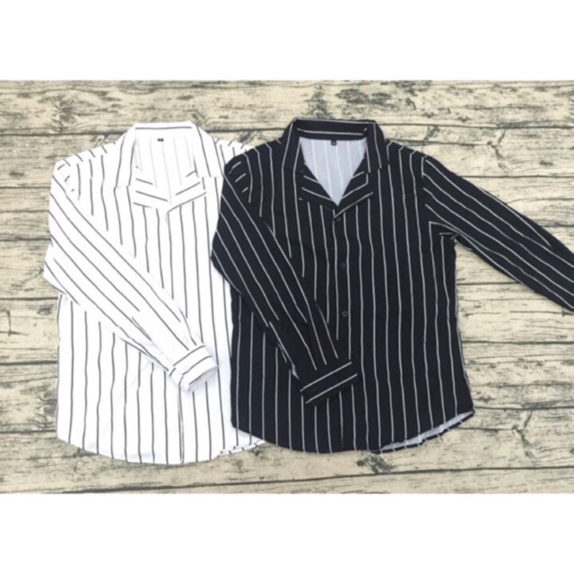 Áo sơ mi kẻ sọc cho nam và nữ (ảnh thật, video thật) đen, đỏ, trắng, hồng đỗ | BigBuy360 - bigbuy360.vn