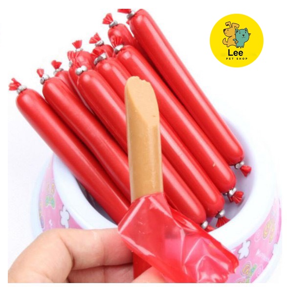 Xúc Xích Cho Chó Mèo Hamster Thanh 15gr- Giàu Dinh Dưỡng, Vitamin, Đạm - Leepetshop