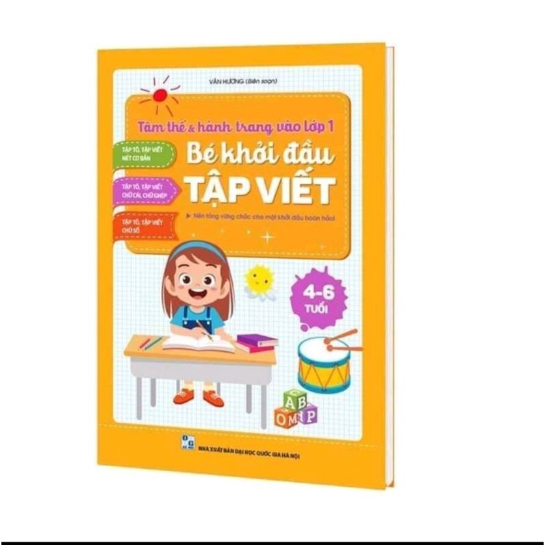 COMBO] 2 Cuốn- Bé Khởi Đầu Tập Viết-Bé Chính Phục Toán Học