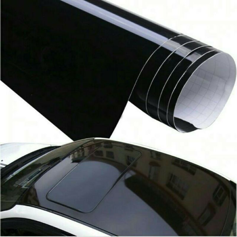 giấy Cuộn decal đề can đềcan ĐEN BÓNG dán trang trí ,nóc trần ô tô xe máy, điện thoại- 100cm DECAL