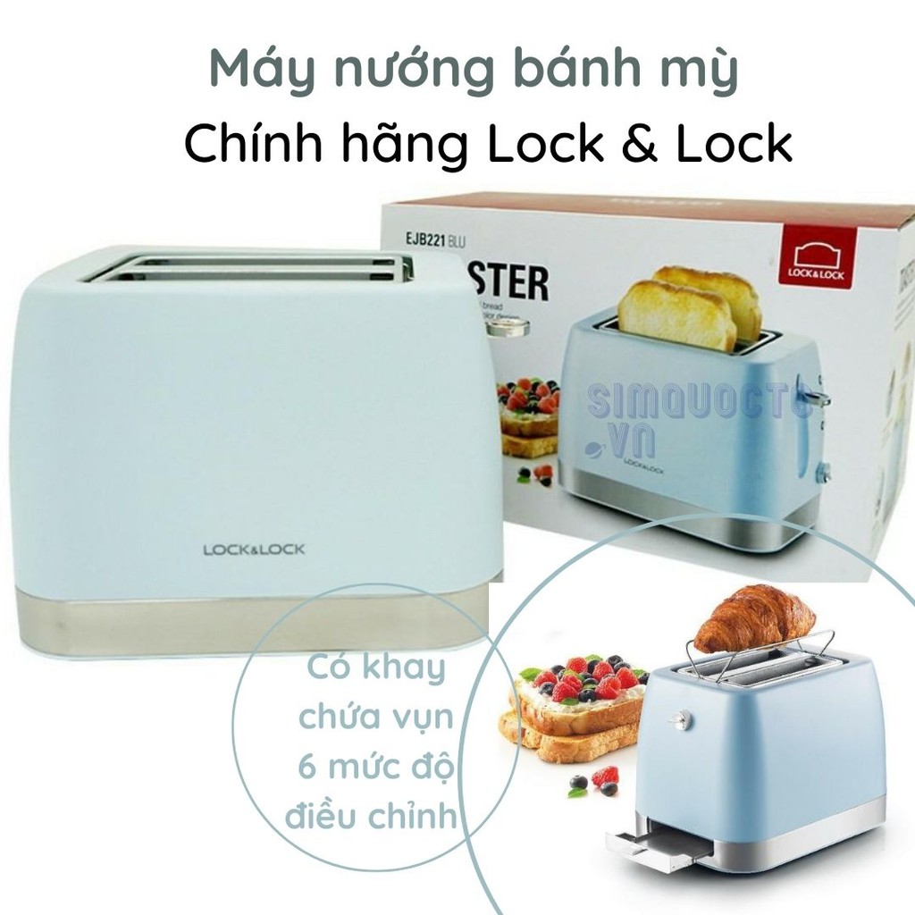 Máy Nướng Bánh Mì Lock&amp;Lock (730 - 870 W) - Hàng Chính Hãng