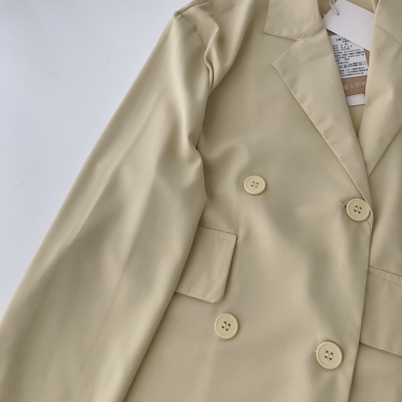 Áo Khoác Blazer Nữ Dài Tay JEM CLOSET Form Rộng Chất Vải Tây Thiết Kế Phong Cách Hàn TUD 1621