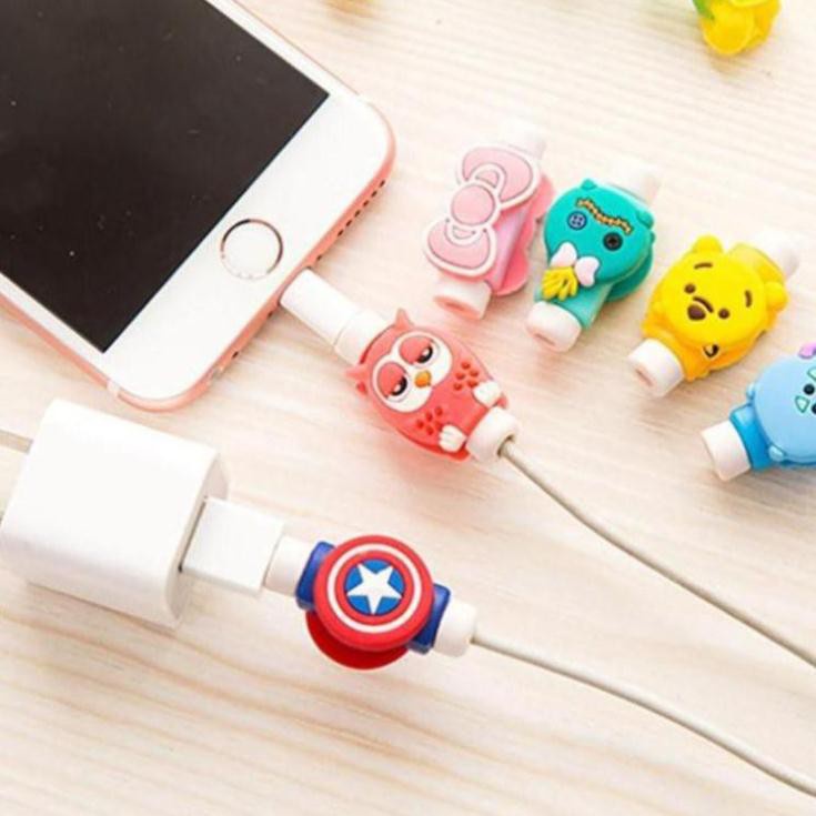 Nút Gắn Bảo Vệ Dây Cáp Sạc Tai Nghe Hình Thú Hoạt Hình Ngộ Nghĩnh (Mẫu Ngẫu Nhiên)