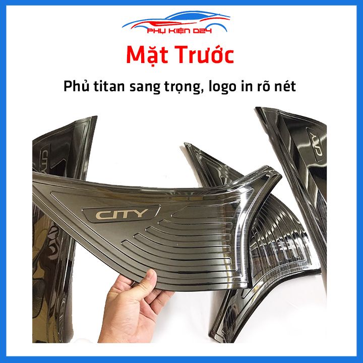 Bộ ốp tapli City 2016-2018-2018-2019-2020-2021-2022 vân Titan chống xước va đập khi mở cửa và làm đẹp xe