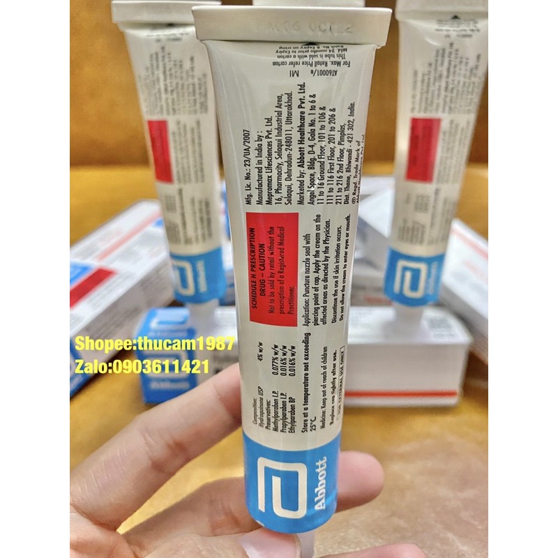 Kem loại bỏ thâm, nám, tàn nhang Hydroquinone 4% - Abbott Ấn Độ 30g, | BigBuy360 - bigbuy360.vn