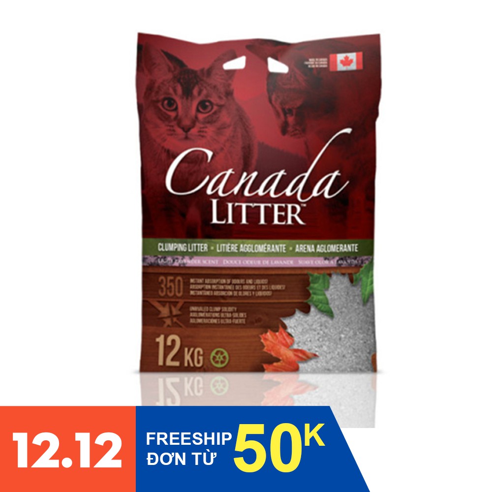 Cát mèo Canada Litter 12kgs - Không Mùi