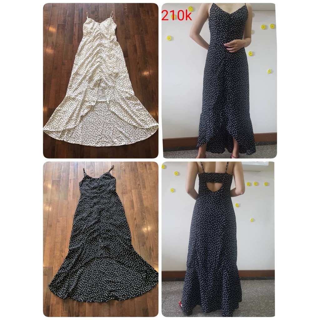 Đầm maxi chấm bi