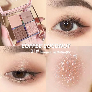 Bảng phấn mắt 4 ô nhũ lì wodwod nice eyeshadow palette w874