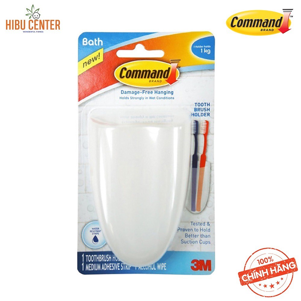 Móc Treo Bàn Trải Đánh Răng, Dao Cạo 1 Kg Command 3M BATH 16 – Vỉ 1 Cái – Hàng Chính Hãng – HIBUCENTER