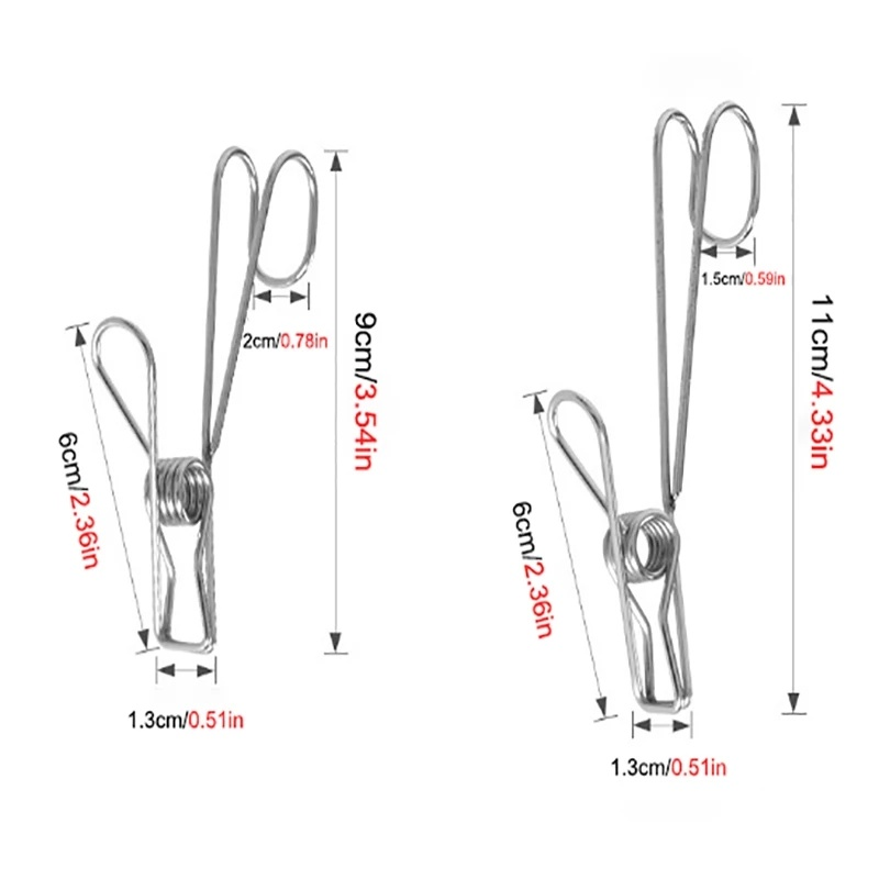 5 Kẹp phơi đồ đa năng bằng thép không gỉ tiện dụng