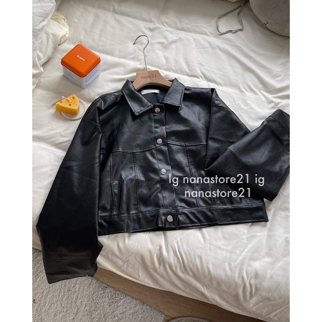 Áo khoác da dáng ngắn Nana21 Nanastore21