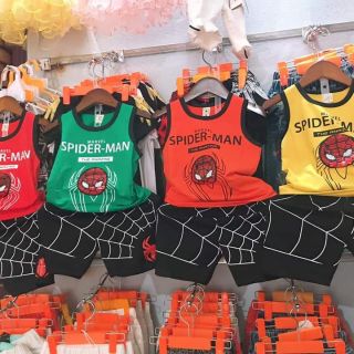 Bộ siêu nhân nhện cho bé trai có cả cộc tay và ba lỗ