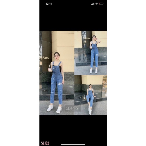 Quần yếm bò túi trước sang chảnh như hotgirl _hàng sẵn