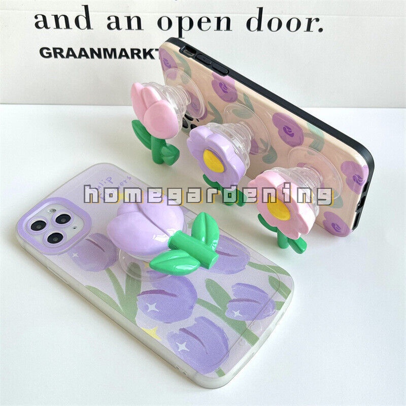 Giá Đỡ Điện Thoại Dạng Nhẫn Hình Hoa Tulip