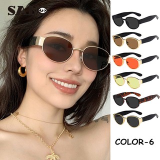 Kính Mát Gọng Nhựa Hình Oval Phong Cách Hip hop Phương Tây Cho Nam Nữ