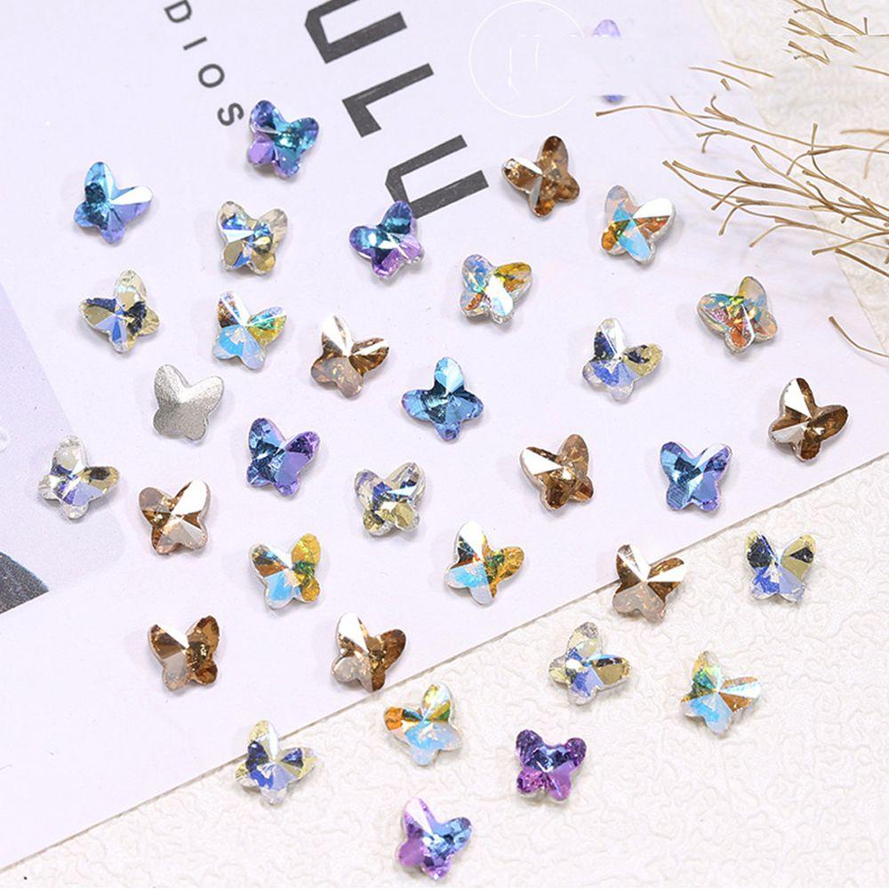 Phụ Kiện Trang Trí Móng Tay Hình Bướm Xinh Xắn|Phụ Kiện Trang Trí Móng Tay Lấp Lánh DIY Charms