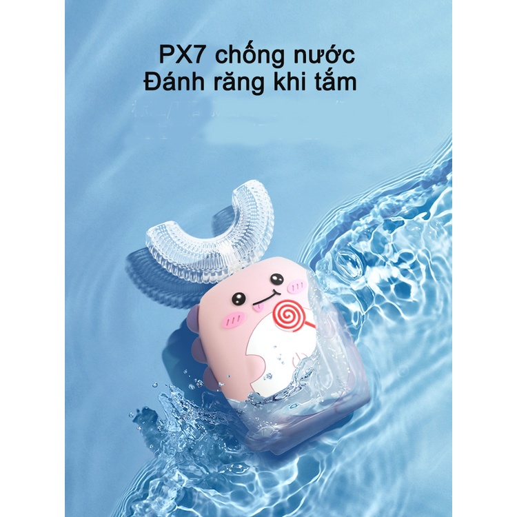 Bàn Chải Đánh Răng Điện Cho Bé Chữ U Sinex, Máy Đánh Răng Tự Động Cho Bé, An Toàn, Không Độc Hại, Diệt Khuẩn 99% 2022