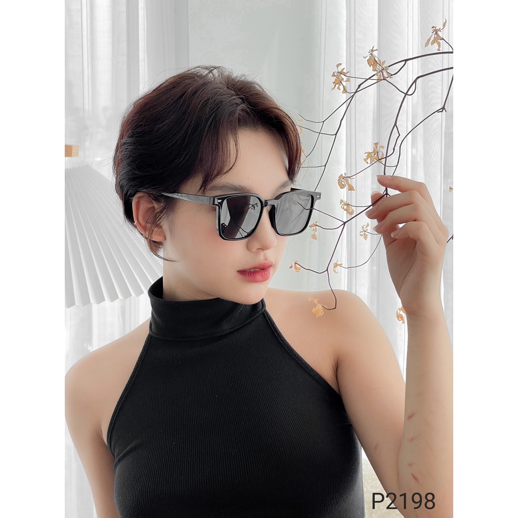 Kính râm nam LILYEYEWEAR mắt vuông to chống UV400 phân cực bảo vệ mắt P2198