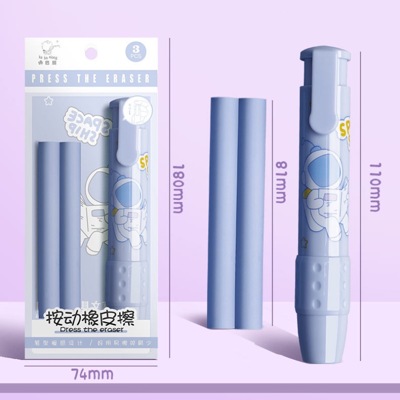 Gôm Tẩy Dạng Nhấn Thu Gọn Được Không Để Lại Dấu Vết Hình Hoạt Hình Dễ Thương