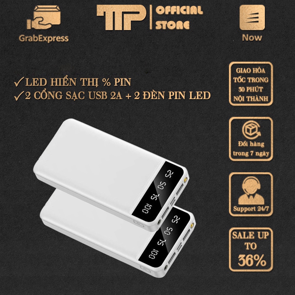 Sạc Dự Phòng 10000mah Sạc Dự Phòng Tích Hợp Màn Hình Hiển Thị LED Dung Lượng 10000MAH xạc dự phòng 10000mah