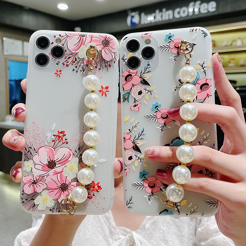 Ốp Lưng Họa Tiết Hoa Vintage Có Dây Đeo Tay Cho Oppo Reno 4f 4 3 2f 2z F11Pro F9 | BigBuy360 - bigbuy360.vn