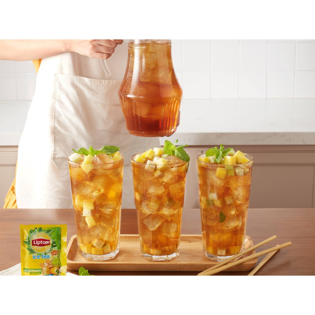 Trà Lipton chanh mật ong/đào hòa tan 16 gói (đủ 3 vị best seller)