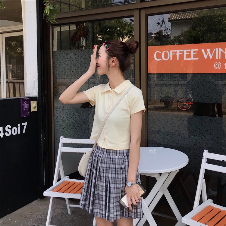 Áo Thun Polo Xiaozhainv Tay Ngắn Có Nút Với 8 Màu Lựa Chọn | BigBuy360 - bigbuy360.vn