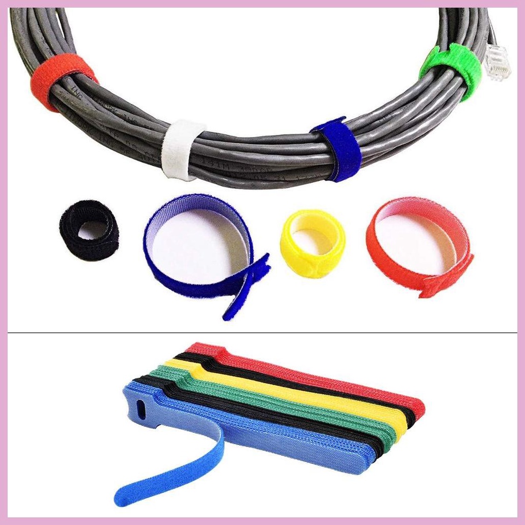 Set 50 Dây Quấn Dây Cáp Tái Sử Dụng Được Bằng Nylon