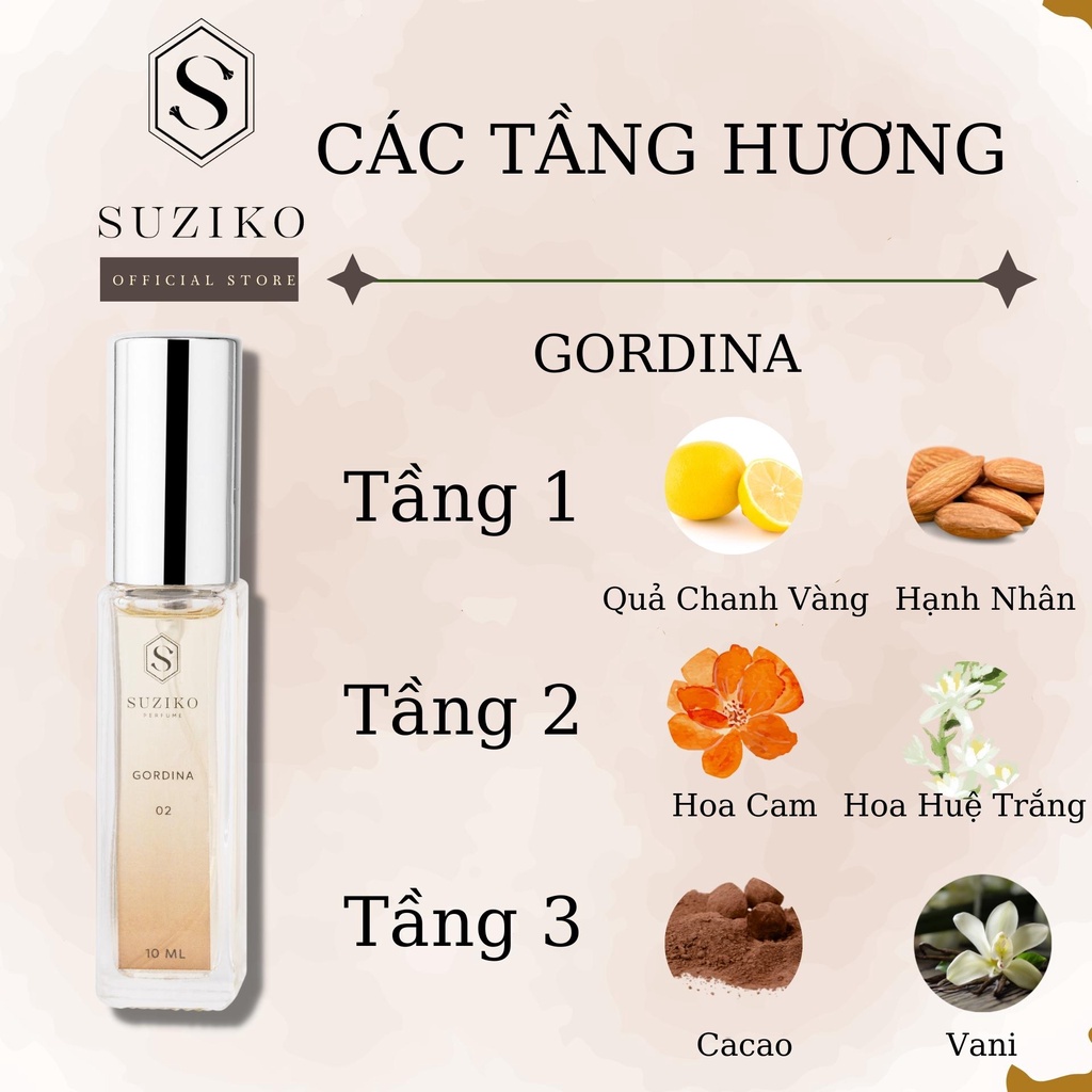 Nước hoa nam Suziko Gordina cá tính, sang trọng. Nước hoa mini gợi cảm 3ml dạng xịt tiện lợi