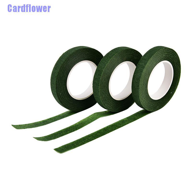 Cardflower  Durable Rolls Waterproof Green Florist Stem Elastic Tape Floral Flower 12mm Tape