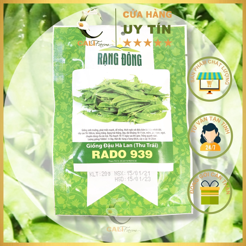 Hạt Giống Đậu Hà Lan  Rado 939 gói 20gr Dễ Trồng, Ăn Ngon Ngọt