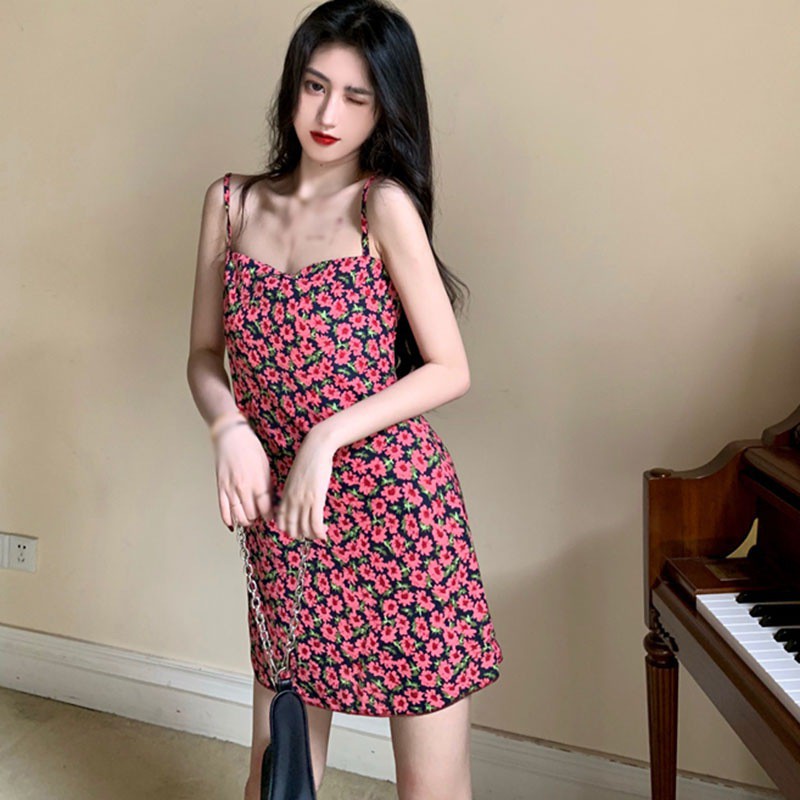 Đầm Dáng Ôm Họa Tiết Hoa Thời Trang Quyến Rũ Cho Nữ