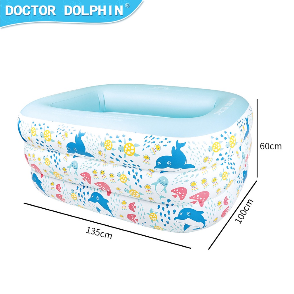 Bể bơi cho bé Doctor Dolphin 3 tầng Chính hãng | Bể bơi cao cấp cho bé mẫu mới nhất 2022