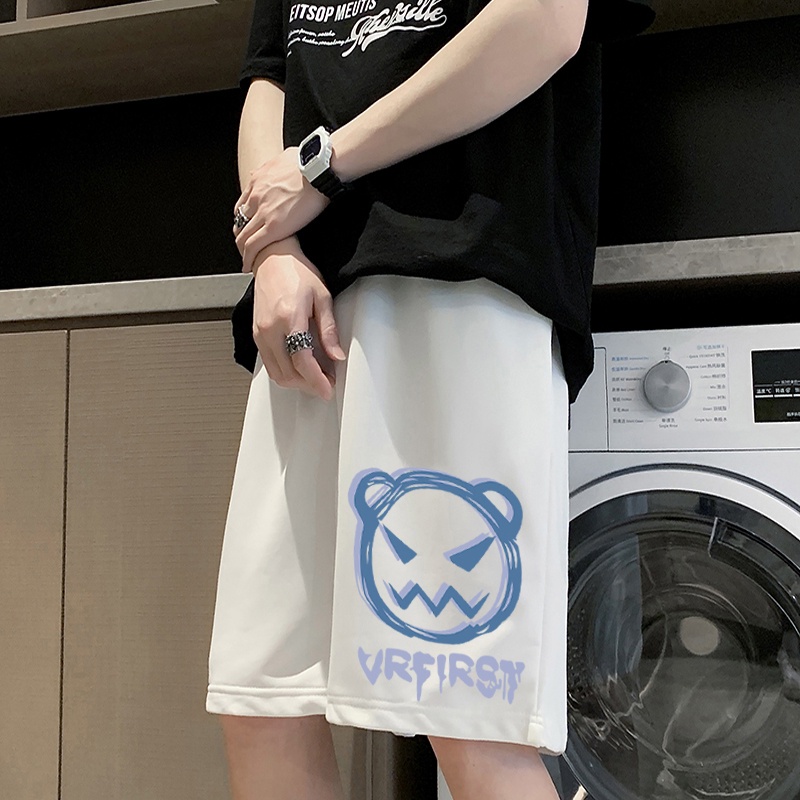 Quần Short Thể Thao Bằng Lụa Băng Dáng Rộng Thời Trang Mùa Hè Giản Dị Dễ Phối Đồ Cho Nam