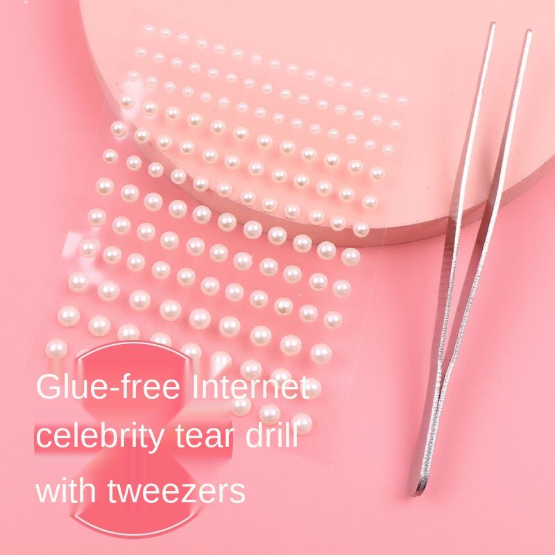 Miếng dán hình viên đá kim cương nhân tạo hình giọt nước/ ngọc trai chuyên dụng để trang điểm mắt nghệ thuật | BigBuy360 - bigbuy360.vn