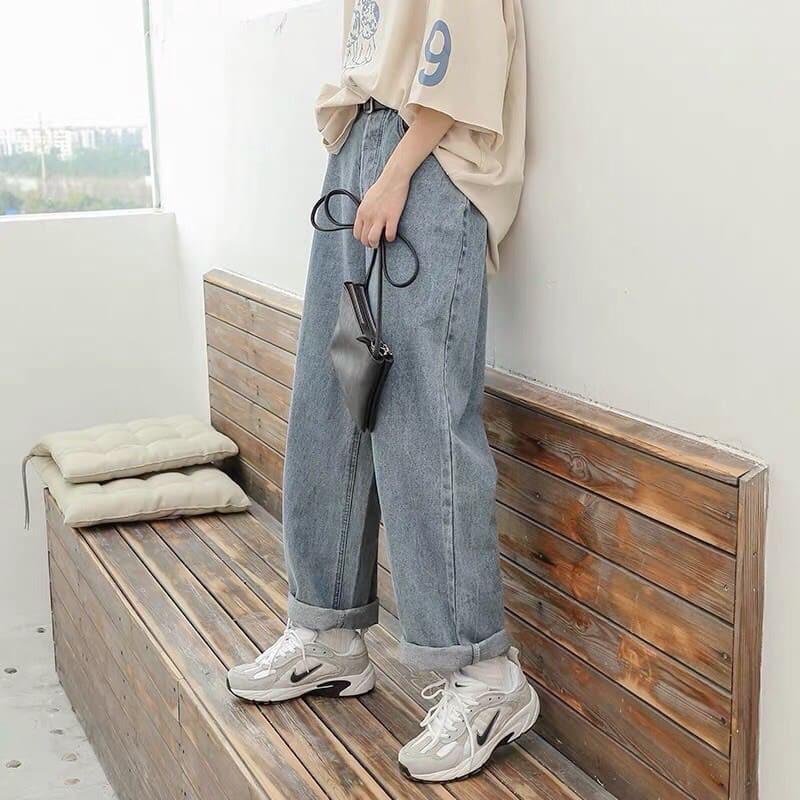 Quần Jean Nam - Quần Jean Nam baggy Ống Rộng - Jean dày wash màu đẹp