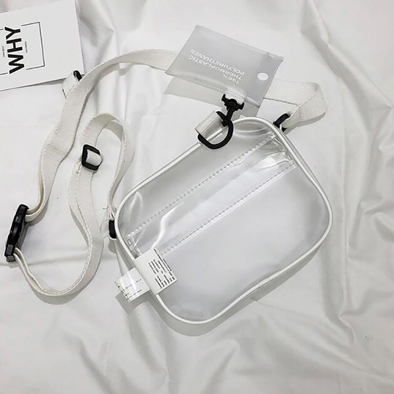 Túi đeo chéo vai bằng nhựa trong suốt thời trang dành cho nữ