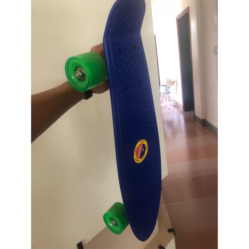 Ván trượt thể thao ,dành cho trẻ em và người lớn - Skateboard Penny, chịu được trọng lượng 90kg trở xuống (Xanh).