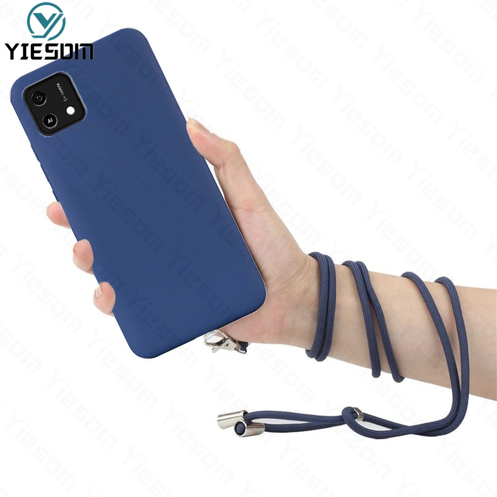 Ốp Điện Thoại TPU Mềm Màu Kẹo Có Dây Đeo Cổ Cho Oppo A16K A16 A15 A15S A54 4G 2021 A53 A33 2020