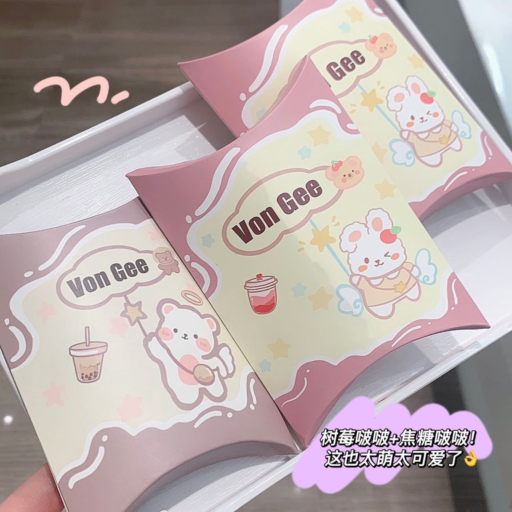 【Von Gee】bộ Son Kem Lì Màu Trà Sữa Mịn Màng Màu Trắng